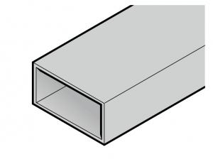 HORMANN 3082388 Труба 120 × 60 × 3 мм, горячеоцинкованная (необработанная, длиной 8000 мм)