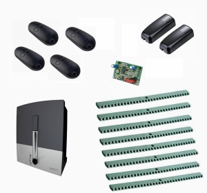 CAME BXL04AGS KIT8-FK-T4 Автоматика для откатных ворот BXL04AGS KIT8-FK-T4, комплект: привод, радиоприемник, 4 пульта, фотоэлементы, 8 реек