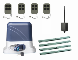 КОРН KSL-1300KIT-KR4-BT-T4 Автоматика для откатных ворот KSL-1300 KIT-KR4-BT-Т4, комплект: привод, 4 пульта, Bluetooth-модуль, 4 рейки