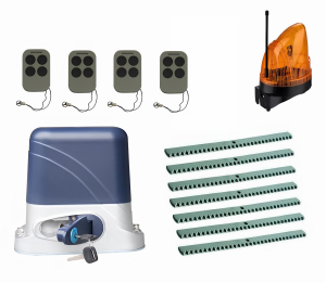 КОРН KSL-800KIT-L1K7-T4 Автоматика для откатных ворот KSL-800 KIT-L1K7-Т4, комплект: привод, 4 пульта, лампа, 7 реек