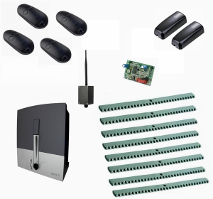 CAME BXL04AGS KIT8-FK-BT-T4 Автоматика для откатных ворот BXL04AGS KIT8-FK-BT-T4, комплект: привод, радиоприемник, 4 пульта, фотоэлементы, 8 реек, Bluetooth-модуль