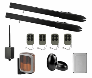 КОРН KSW-3000FULL-T4-2K-BT Автоматика для распашных ворот KSW-3000 FULL-T4-2K-BT, комплект: 2 привода, блок управления, 4 пульта, фотоэлементы, лампа, Bluetooth-модуль