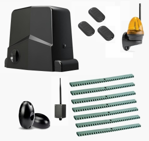 AN-MOTORS ARW-1000MKIT FULL7-K-BT-T3 Автоматика для откатных ворот ARW-1000MKIT FULL7-K-BT-Т3, комплект: привод, 3 пульта, лампа, фотоэлементы, 7 реек, Bluetooth-модуль