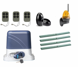 КОРН KSL-800FULL-K4-T3 Автоматика для откатных ворот KSL-800 FULL-K4-Т3, комплект: привод, 3 пульта, фотоэлементы, лампа, 4 рейки