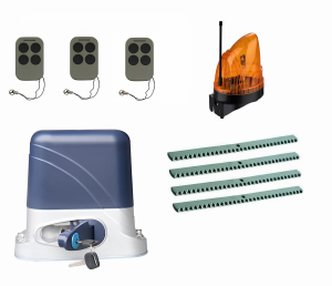 КОРН KSL-1300KIT-L1K4-T3 Автоматика для откатных ворот KSL-1300 KIT-L1K4-Т3, комплект: привод, 3 пульта, лампа, 4 рейки
