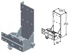 ALUTECH RBI-45.110DR - 401233100 Кронштейн роликовый нижний для подъёмных секционных ворот