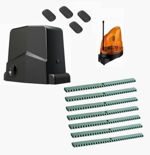 AN-MOTORS ARW-1000MKIT-1LK7-T4 Автоматика для откатных ворот ARW-1000MKIT 1LK7-T4, комплект: привод, сигнальная лампа, 4 пульта, 7 реек