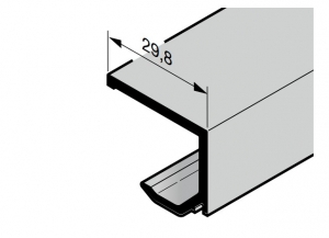 HORMANN 3085555 Алюминиевый штапик для остекления боковой двери
NTP038, толщина филенки 16 мм, анодированный (макс. 