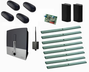 CAME BXL04AGS KIT8-FA-BT-T4 Автоматика для откатных ворот BXL04AGS KIT8-FA-BT-T4, комплект: привод, радиоприемник, 4 пульта, фотоэлементы, 8 реек, Bluetooth-модуль