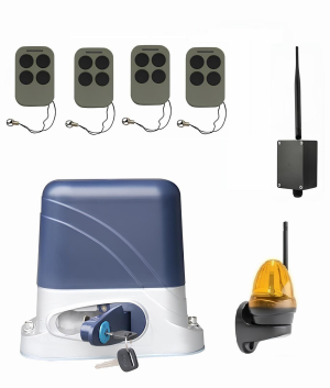 КОРН KSL-1300KIT-LK-BT-T4 Автоматика для откатных ворот KSL-1300 KIT-LK-BT-Т4, комплект: привод, 4 пульта, Bluetooth-модуль, лампа