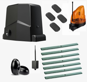 AN-MOTORS ARW-1000MKIT FULL7-1K-BT-T4 Автоматика для откатных ворот ARW-1000MKIT FULL7-1K-BT-T4, комплект: привод, 4 пульта, лампа, фотоэлементы, 7 реек, Bluetooth-модуль