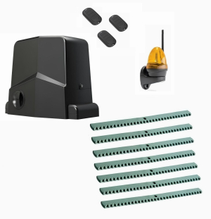 AN-MOTORS ARW-1000MKIT-LK7-T3 Автоматика для откатных ворот ARW-1000MKIT LK7-Т3, комплект: привод, сигнальная лампа, 3 пульта, 7 реек