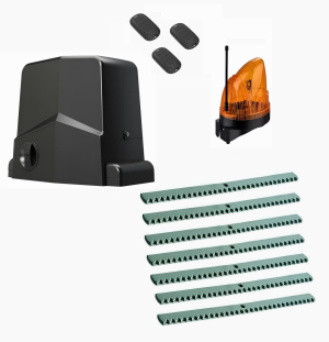 AN-MOTORS ARW-1000MKIT-1LK7-T3 Автоматика для откатных ворот ARW-1000MKIT 1LK7-Т3, комплект: привод, сигнальная лампа, 3 пульта, 7 реек