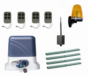 КОРН KSL-800KIT-L3K4-BT-T4 Автоматика для откатных ворот KSL-800 KIT-L3K4-BT-Т4, комплект: привод, 4 пульта, Bluetooth-модуль, лампа, 4 рейки