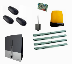 CAME BXL04AGS KIT4-L-BT-T3 Автоматика для откатных ворот BXL04AGS KIT4-L-BT-Т3, комплект: привод, радиоприемник, 3 пульта, лампа, антенна, 4 рейки, Bluetooth-модуль