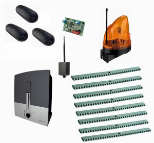CAME BXL04AGS KIT8-LK2-BT-T3 Автоматика для откатных ворот BXL04AGS KIT8-LK2-BT-Т3, комплект: привод, радиоприемник, 3 пульта, лампа, 8 реек, Bluetooth-модуль