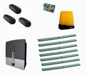 CAME BXL04AGS KIT7-L-T3 Автоматика для откатных ворот BXL04AGS KIT7-L-Т3, комплект: привод, радиоприемник, 3 пульта, лампа, антенна, 7 реек