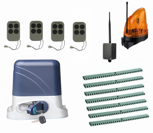КОРН KSL-1300KIT-L1K7-BT-T4 Автоматика для откатных ворот KSL-1300 KIT-L1K7-BT-Т4, комплект: привод, 4 пульта, Bluetooth-модуль, лампа, 7 реек