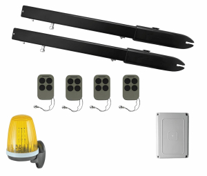 КОРН KSW-3000L-T4-3K Автоматика для распашных ворот KSW-3000 L-T4-3K, комплект: 2 привода, блок управления, 4 пульта, лампа