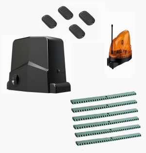 AN-MOTORS ARW-1000MKIT-1LK6-T4 Автоматика для откатных ворот ARW-1000MKIT 1LK6-T4, комплект: привод, сигнальная лампа, 4 пульта, 6 реек