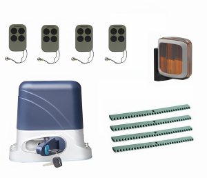 КОРН KSL-800KIT-L2K4-T4 Автоматика для откатных ворот KSL-800 KIT-L2K4-Т4, комплект: привод, 4 пульта, лампа, 4 рейки