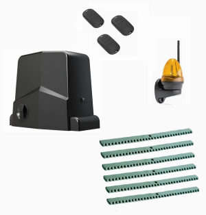 AN-MOTORS ARW-1000MKIT-LK6-T3 Автоматика для откатных ворот ARW-1000MKIT LK6-Т3, комплект: привод, сигнальная лампа, 3 пульта, 6 реек