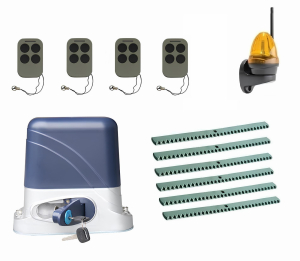 КОРН KSL-800KIT-LK6-T4 Автоматика для откатных ворот KSL-800 KIT-LK6-Т4, комплект: привод, 4 пульта, лампа, 6 реек