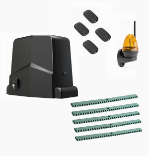 AN-MOTORS ARW-600MKIT-LK5-T4 Автоматика для откатных ворот ARW-600MKIT LK5-T4, комплект: привод, сигнальная лампа, 4 пульта, 5 реек