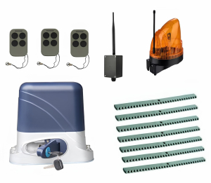 КОРН KSL-800KIT-L1K7-BT-T3 Автоматика для откатных ворот KSL-800 KIT-L1K7-BT-Т3, комплект: привод, 3 пульта, Bluetooth-модуль, лампа, 7 реек