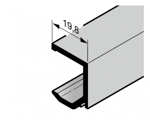 HORMANN 3085553 Алюминиевый штапик для остекления боковой двери
NTP037, толщина филенки 26 мм, анодированный (макс. 