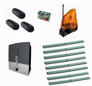 CAME BXL04AGS KIT8-LK2-T3 Автоматика для откатных ворот BXL04AGS KIT8-LK2-Т3, комплект: привод, радиоприемник, 3 пульта, лампа, 8 реек