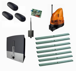 CAME BXL04AGS KIT7-LK2-BT-T3 Автоматика для откатных ворот BXL04AGS KIT7-LK2-BT-Т3, комплект: привод, радиоприемник, 3 пульта, лампа, 7 реек, Bluetooth-модуль