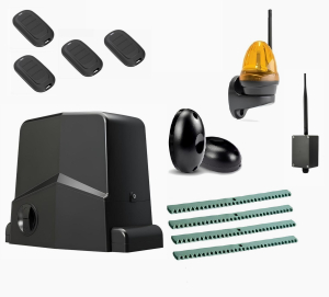 AN-MOTORS ARW-1000MKITFULL4-K-BT-T4 Автоматика для откатных ворот ARW-1000MKIT FULL4-K-BT-T4, комплект: привод, 4 пульта, лампа, фотоэлементы, 4 рейки, Bluetooth-модуль