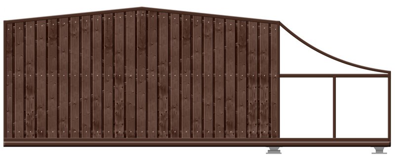КОРН 70РС702-65КГ Откатные ворота КОРН ГОРКА, толщина 65 мм