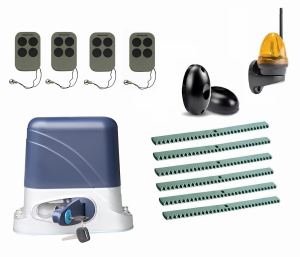КОРН KSL-800FULL-K6-T4 Автоматика для откатных ворот KSL-800 FULL-K6-Т4, комплект: привод, 4 пульта, фотоэлементы, лампа, 6 реек