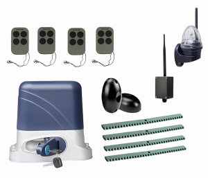 КОРН KSL-800FULL-4K4-BT-T4 Автоматика для откатных ворот KSL-800 FULL-4K4-BT-Т4, комплект: привод, 4 пульта, Bluetooth-модуль, фотоэлементы, лампа, 4 рейки