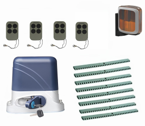 КОРН KSL-1300KIT-L2K8-T4 Автоматика для откатных ворот KSL-1300 KIT-L2K8-Т4, комплект: привод, 4 пульта, лампа, 8 реек