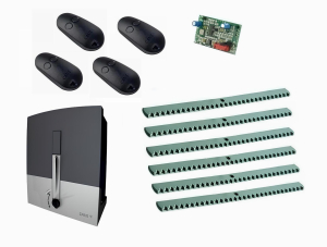CAME BXL04AGS KIT-KR6-T4 Автоматика для откатных ворот BXL04AGS KIT-KR6-T4, комплект: привод, радиоприемник, 4 пульта, 6 реек