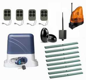 КОРН KSL-800FULL-1K8-BT-T4 Автоматика для откатных ворот KSL-800 FULL-1K8-BT-Т4, комплект: привод, 4 пульта, Bluetooth-модуль, фотоэлементы, лампа, 8 реек