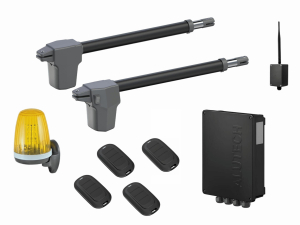 AN-MOTORS ATW-400KIT-L-BT-T4 Автоматика для распашных ворот ATW-400KIT-L-BT-T4, комплект: 2 привода, блок управления,  4 пульта, лампа, Bluetooth-модуль