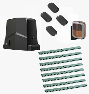 AN-MOTORS ARW-600MKIT-LA8-T4 Автоматика для откатных ворот ARW-600MKIT LA8-T4, комплект: привод, сигнальная лампа, 4 пульта, 8 реек