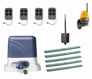 КОРН KSL-1300KIT-LK5-BT-T4 Автоматика для откатных ворот KSL-1300 KIT-LK5-BT-Т4, комплект: привод, 4 пульта, Bluetooth-модуль, лампа, 5 реек