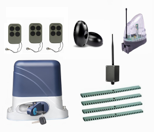 КОРН KSL-800FULL-5K4-BT-T3 Автоматика для откатных ворот KSL-800 FULL-5K4-BT-Т3, комплект: привод, 3 пульта, Bluetooth-модуль, фотоэлементы, лампа, 4 рейки