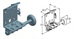 ALUTECH RBT-110L - 401232400 Кронштейн роликовый нижний для подъёмных секционных ворот