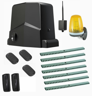 AN-MOTORS ARW-1000MKIT FULL7-BT-T3 Автоматика для откатных ворот ARW-1000MKIT FULL7-BT-Т3, комплект: привод, 3 пульта, лампа, фотоэлементы, 7 реек, Bluetooth-модуль
