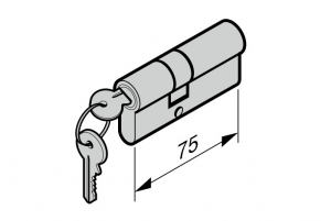 HORMANN 3094768 Профильный цилиндр для боковой двери 60 RC 2, закрывающийся разными ключами 35 + 40 мм