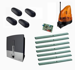 CAME BXL04AGS KIT7-LK2-T4 Автоматика для откатных ворот BXL04AGS KIT7-LK2-T4, комплект: привод, радиоприемник, 4 пульта, лампа, 7 реек