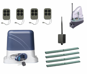 КОРН KSL-1300KIT-L5K4-BT-T4 Автоматика для откатных ворот KSL-1300 KIT-L5K4-BT-Т4, комплект: привод, 4 пульта, Bluetooth-модуль, лампа, 4 рейки