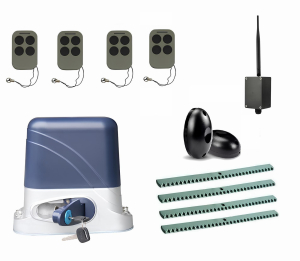 КОРН KSL-1300KIT-FK4-BT-T4 Автоматика для откатных ворот KSL-1300 KIT-FK4-BT-Т4, комплект: привод, 4 пульта, Bluetooth-модуль, фотоэлементы, 4 рейки