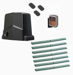 AN-MOTORS ARW-1000MKIT-LA7-T3 Автоматика для откатных ворот ARW-1000MKIT LA7-Т3, комплект: привод, сигнальная лампа, 3 пульта, 7 реек
